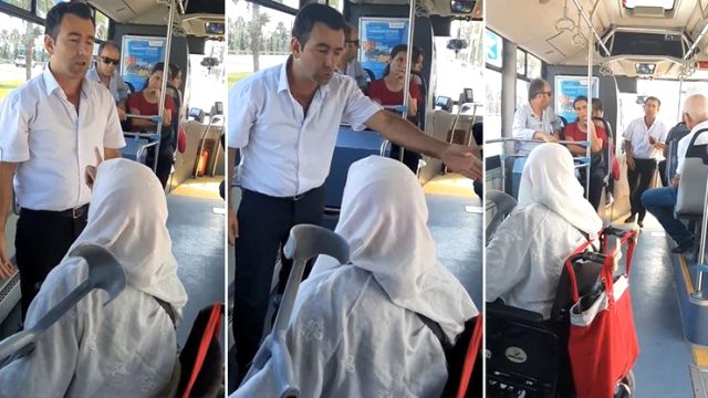 Yaşlı kadınla şoförün tartışması olay oldu! “Psikolojimi bozdun teyze, geç sen kullan”