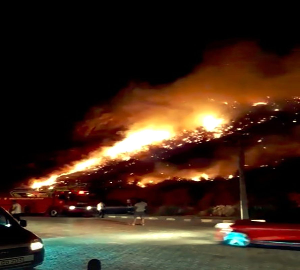 Antik kenti tehdit eden yangın söndürüldü