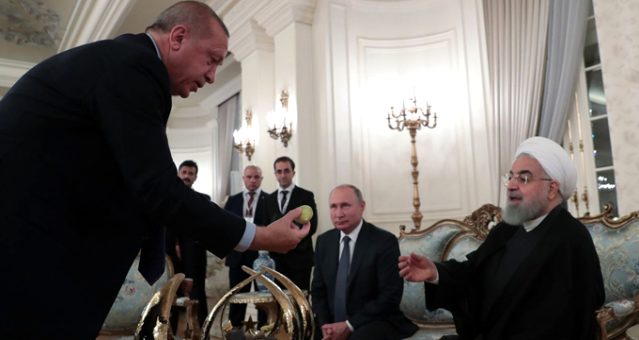 Cumhurbaşkanı Erdoğan’dan Putin ve Ruhani’ye incirli ağırlama