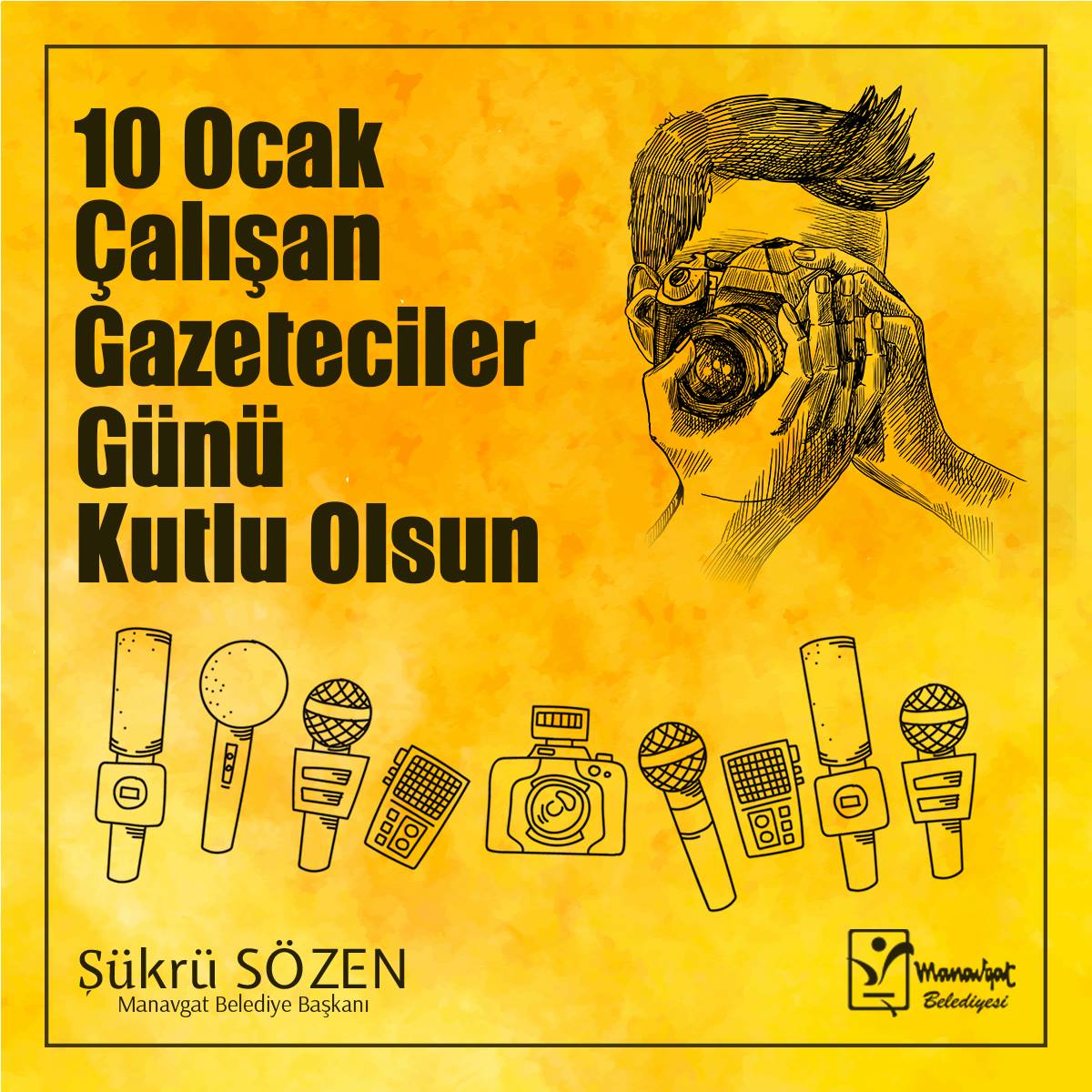 BAŞKAN ŞÜKRÜ SÖZEN’İN 10 OCAK ÇALIŞAN GAZETECİLER GÜNÜ MESAJI