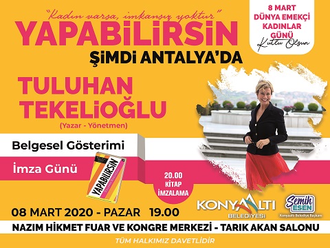 ‘Yapabilirsin’ belgesel gösterimi 8 Mart’ta Konyaaltı’nda