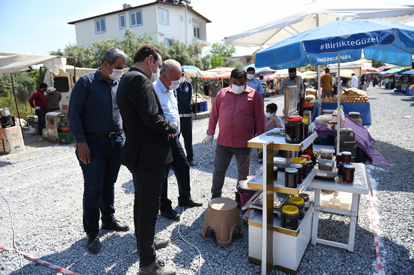 BAŞKAN ŞAHİN PINARLI PAZARINI İNCELEDİ