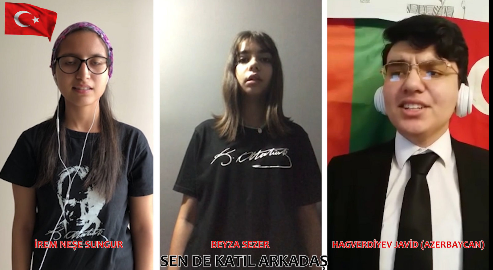 Türk, Rus ve Azeri gençlerden 19 Mayıs Marşı