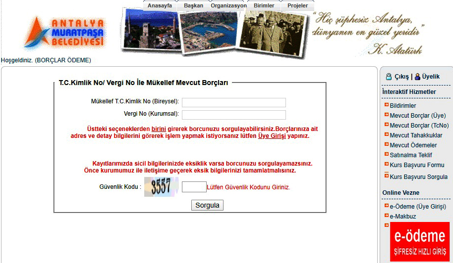 Ödemeler evden de mümkün
