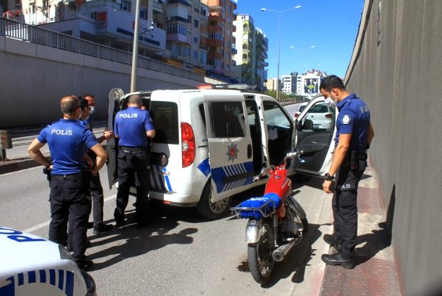 Polisten kaçan çift, motosiklet arızalanınca yakalandı
