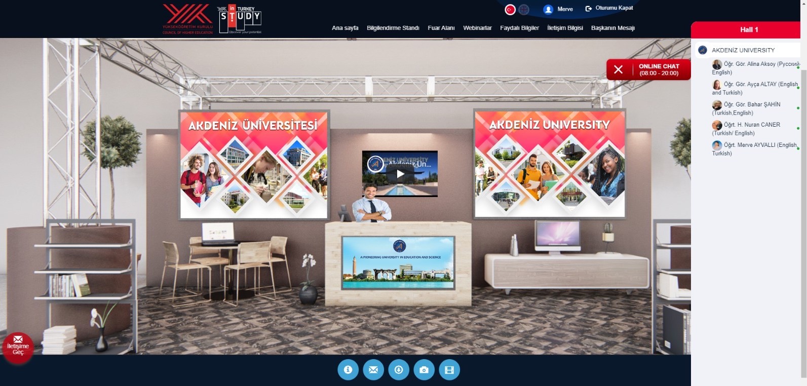 AÜ Study in Turkey YÖK Virtual Fair 2020 Sanal Fuarına Katıldı