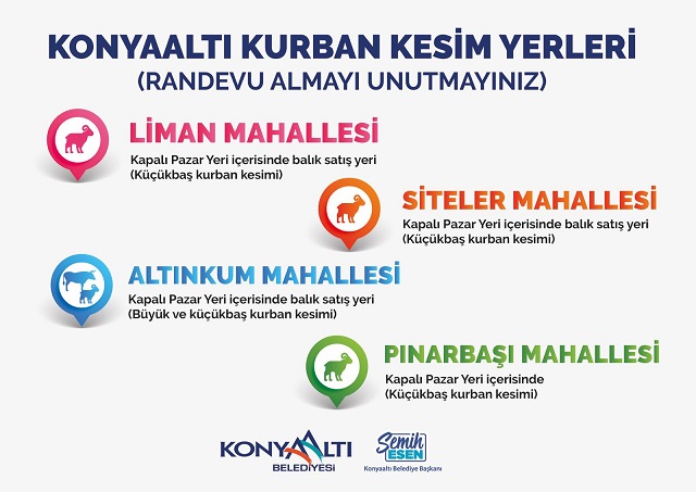 Konyaaltı’nda kurban kesimi randevulu