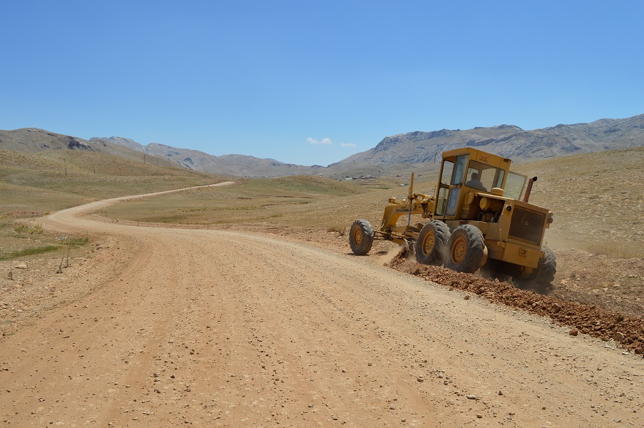 Söbüçimen yayla yolunda bakım onarım çalışması