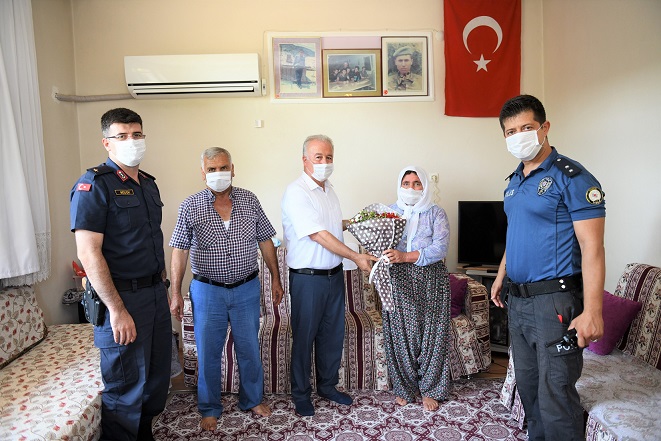 AKSU PROTOKOLÜNDEN ŞEHİT AİLELERİNE ZİYARET