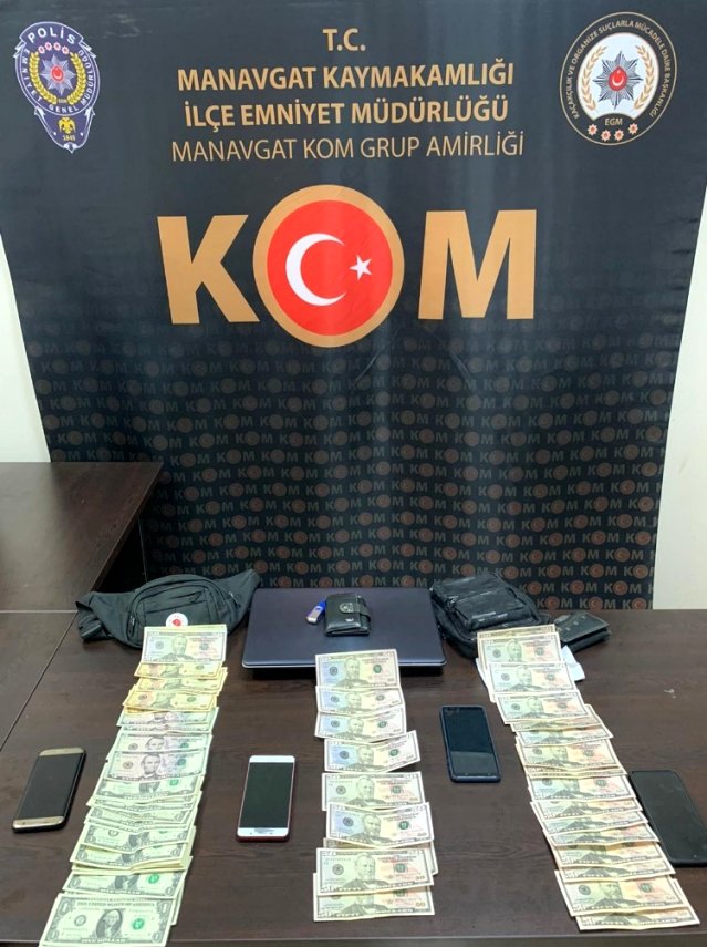 Manavgat’ta sahte Amerikan Doları ele geçirildi