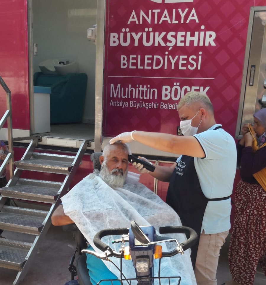 Mobil kuaför hizmeti Finike’de