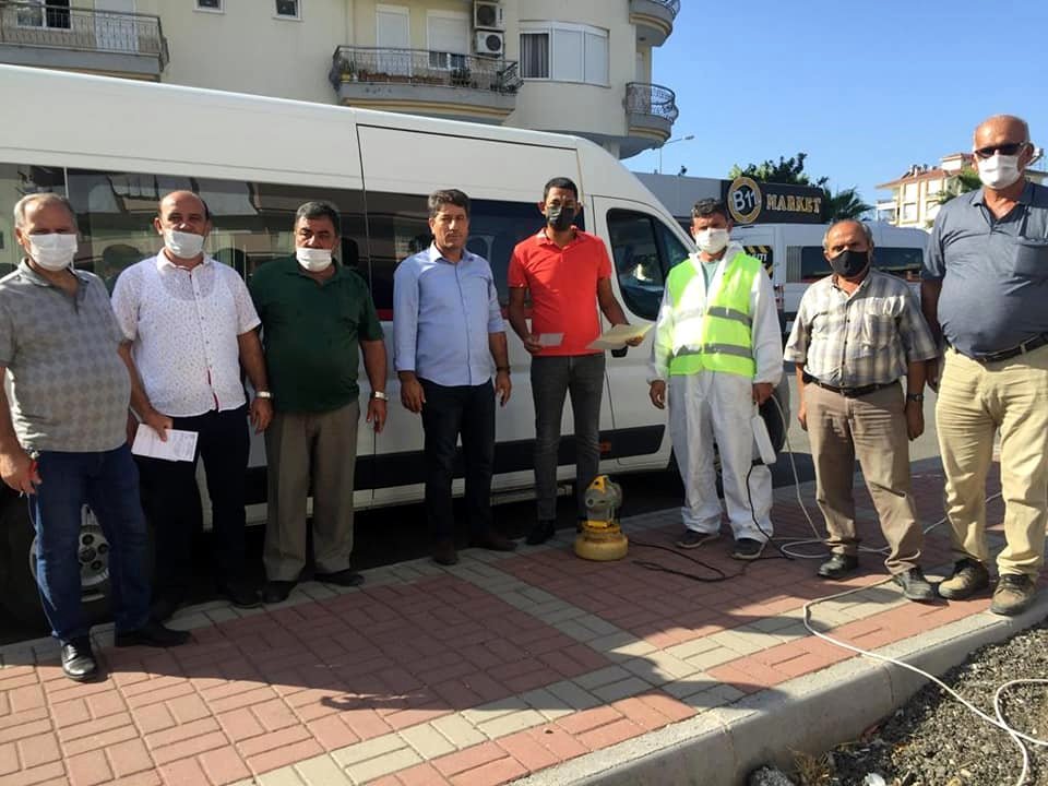 MANAVGAT BELEDİYESİ’NDEN 350 ÖĞRENCİ SERVİS ARACINA DEZENFEKTE