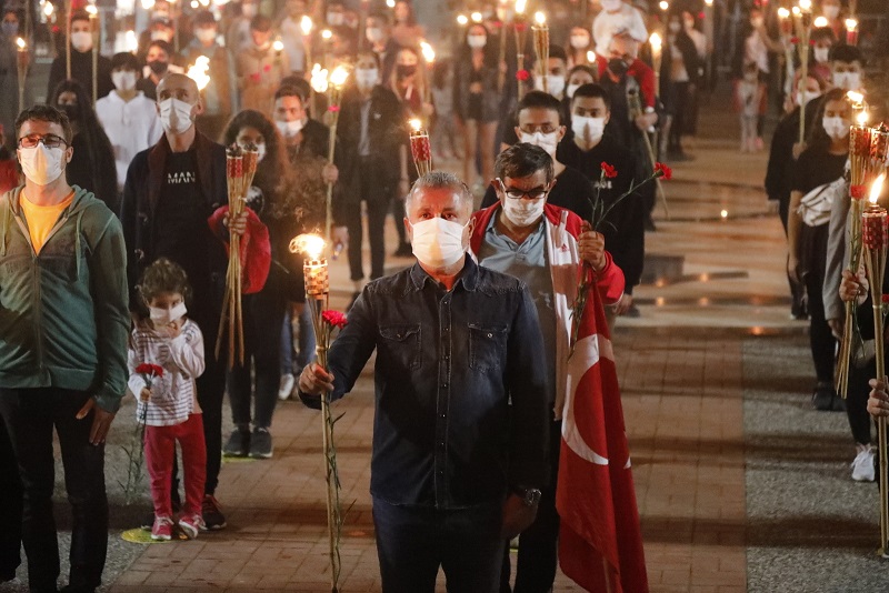 MANAVGAT’TA ATATÜRK’E ANLAMLI ANMA TÖRENİ