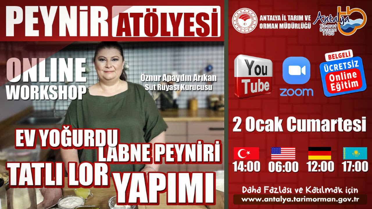 PEYNİR YAPIMI İÇİN ONLİNE ATÖLYE