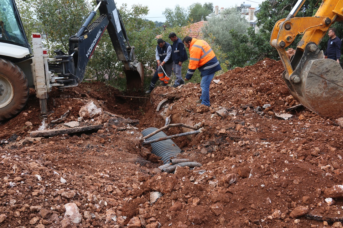Kaş Kalkan’da alt yapı çalışması