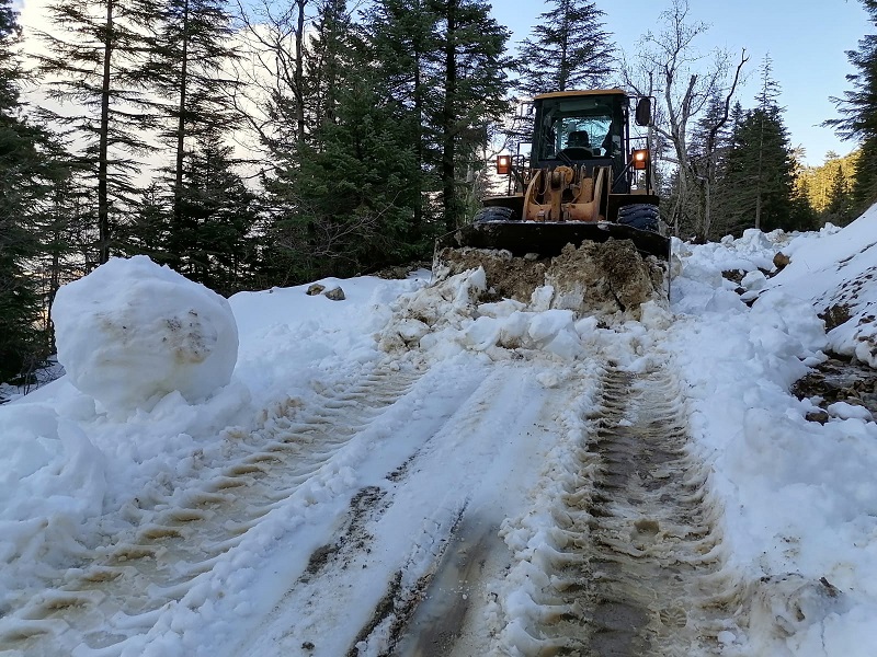 Gündoğmuş Köprülü yayla yolu kardan temizlendi