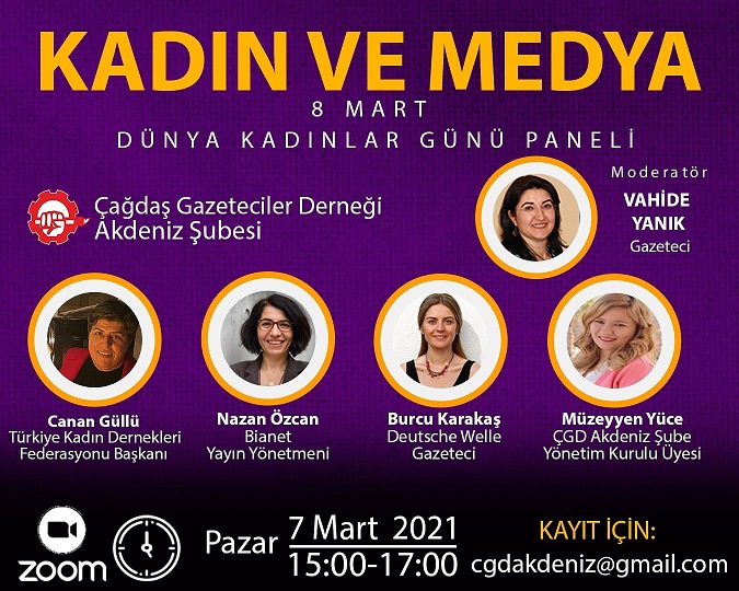 ÇGD Akdeniz’den “Kadın ve medya” paneli