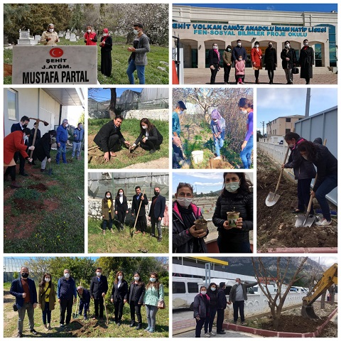 Şehitlerimiz İçin Fidan Diktiler