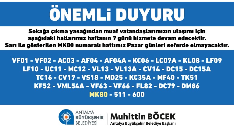 Hizmetler aksamadan devam edecek
