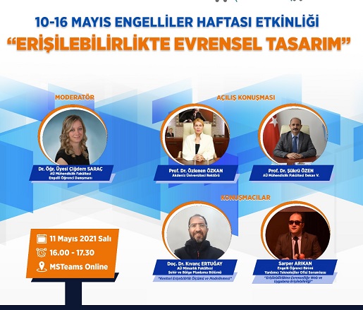 Mühendislik Fakültesi ve Engelli Öğrenci Birimi’nden “Erişilebilirlikte Evrensel Tasarım” programı