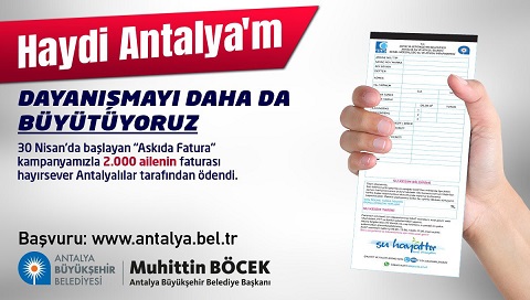 Askıda Fatura uygulaması ile 2 bin ailenin su faturaları ödendi