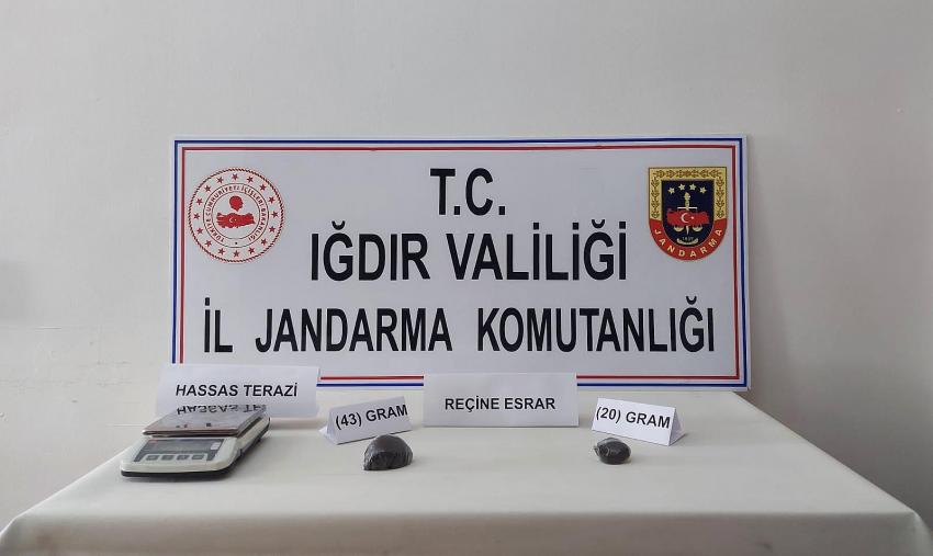 Iğdır İl Jandarma Komutanlığından uyuşturucu operasyonu