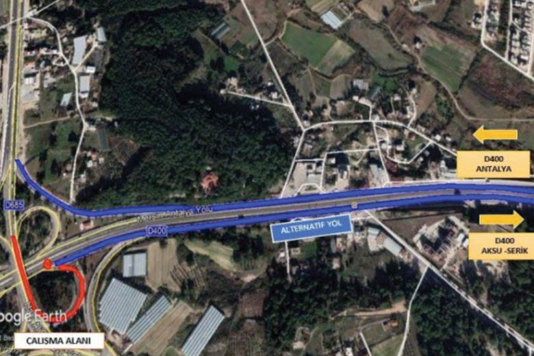 Aksu ilçesi Isparta Katlı Kavşağı trafiğe kapatılacak