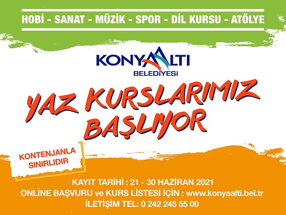 Konyaaltı’nda yaz kursları başlıyor