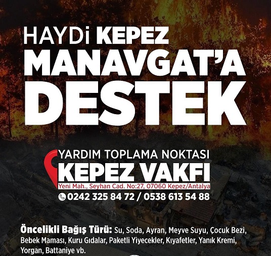 Haydi Kepez! Manavgat’a destek