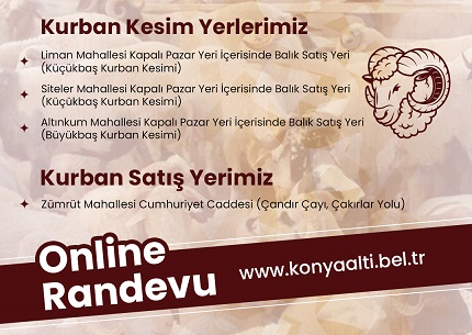 Konyaaltı’nda kurban kesimi ücretsiz ve randevulu
