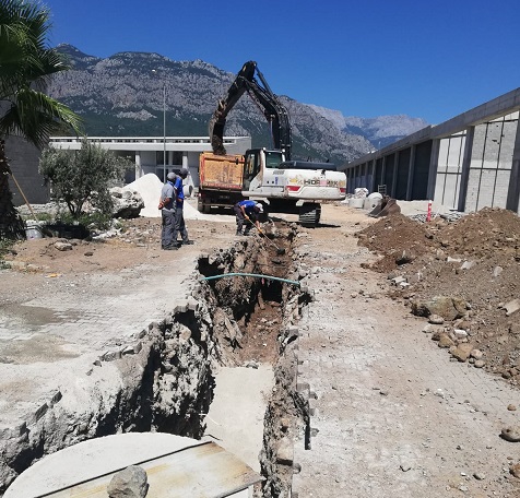 Kemer’de yeni sanayi sitesi için kanalizasyon çalışması