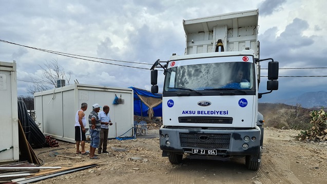 Aksu Belediyesi Manavgat Afet Bölgesinde