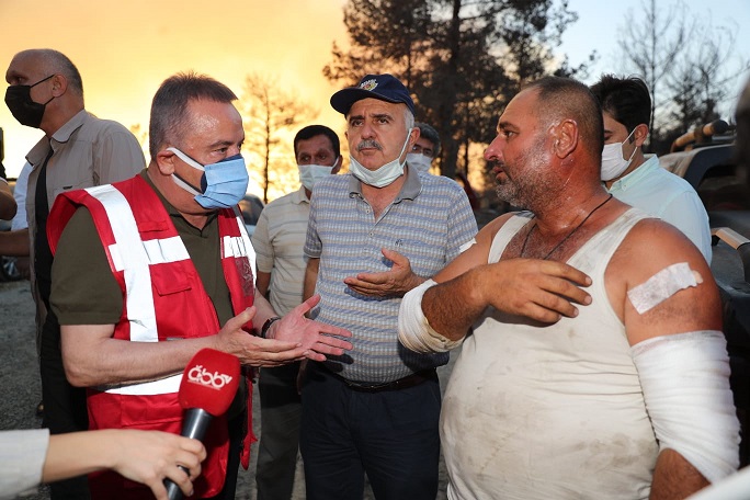 Yangın bölgesinde su borçları silindi