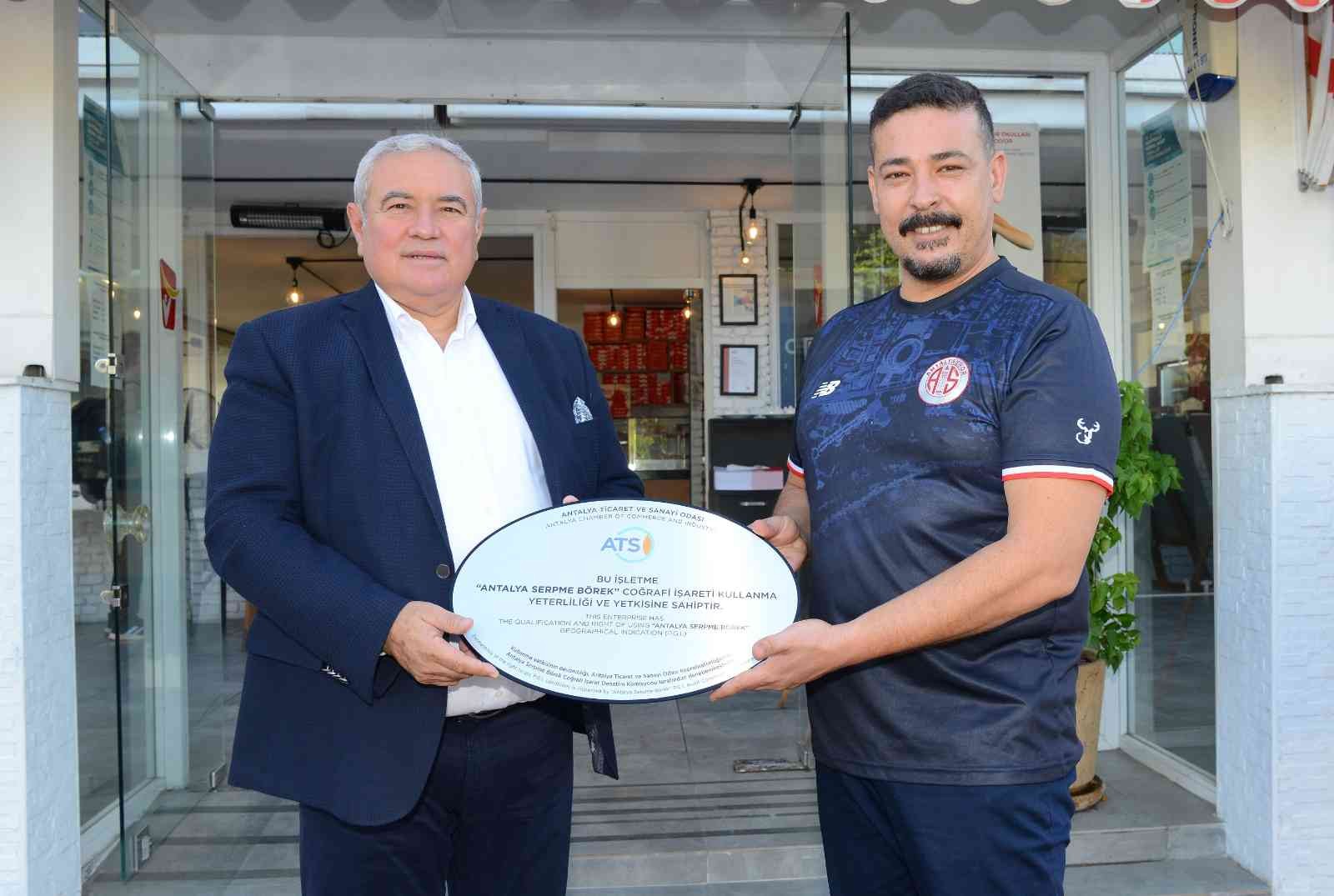 ATSO’dan Antalya’nın lezzet markalarına coğrafi işaret belgesi