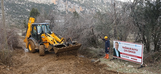 İbradı’da iki mahallede yağmur suyu sorunu çözüldü