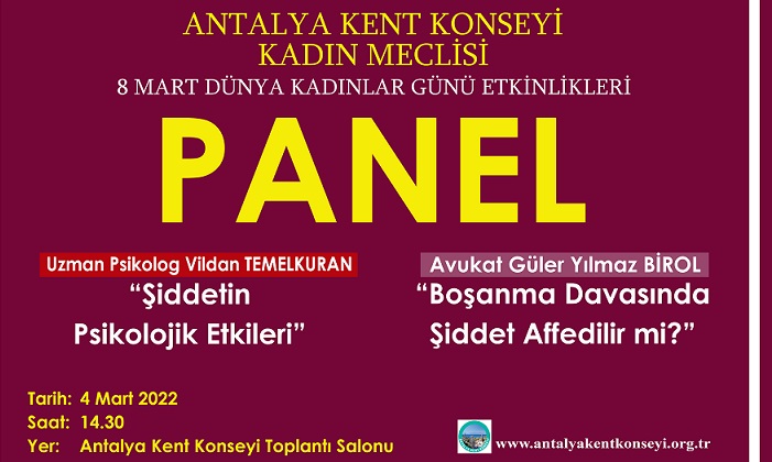 Kadın Meclisi 8 Mart etkinlikleri kapsamında panel düzenliyor
