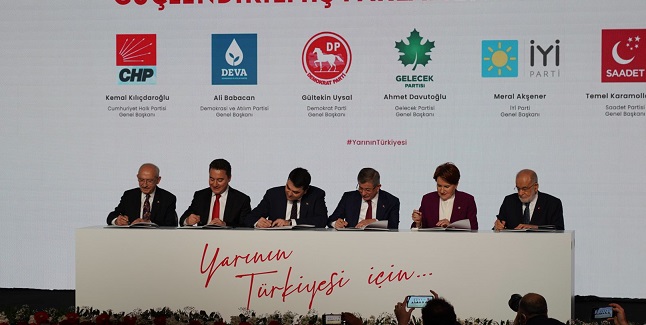 Altı Genel Başkan “Yarının Türkiye’si” İçin Güçlendirilmiş Parlamenter Sistem’i İmzaladı