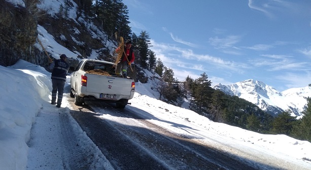 Alanya Taşatan Yolu’nda tuzlama çalışması yapıldı