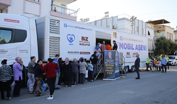 Antalya’da Mobil Aşevi Ramazan’da her gün farklı mahallede