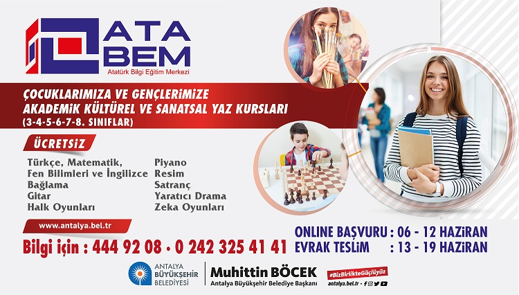 ATABEM yaz kurslarına kayıtlar başladı