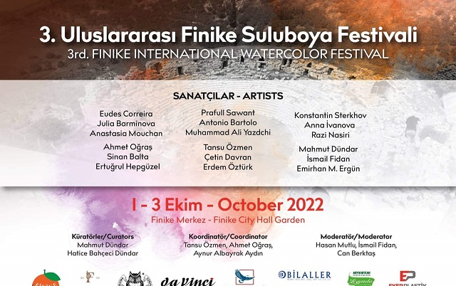 3. Uluslararası Finike Suluboya Festivali 1 Ekim’de Başlıyor