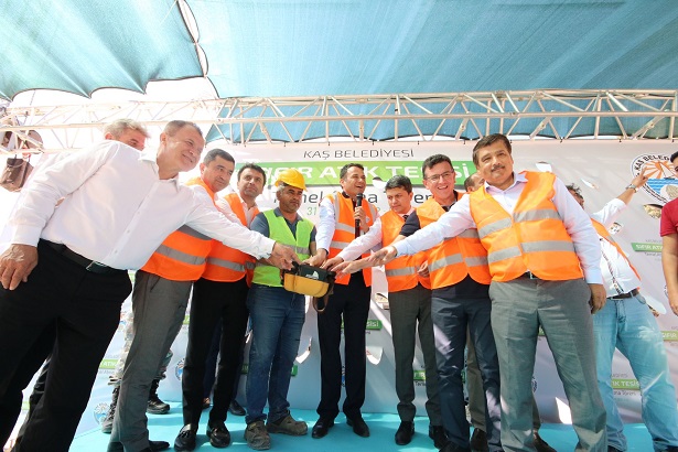 Kaş Belediyesi’nin katı atık tesisi için temel atma töreni düzenlendi