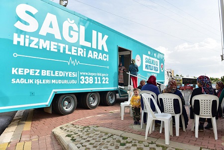 Kepez’in mobil kanser tarama TIR’ı Korkuteli’nde