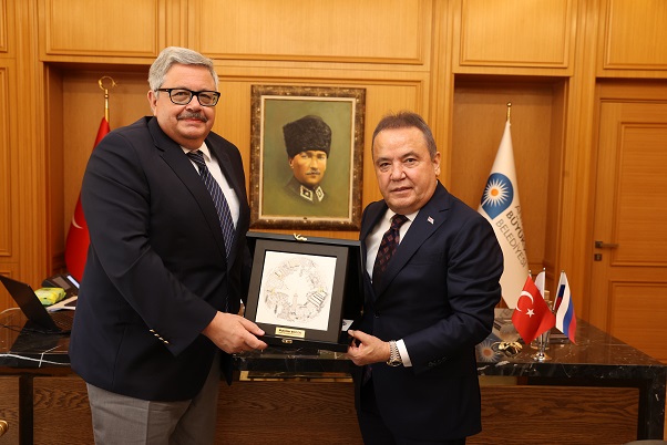 Rus Büyükelçi Yerhov’dan Başkan Böcek’e ziyaret