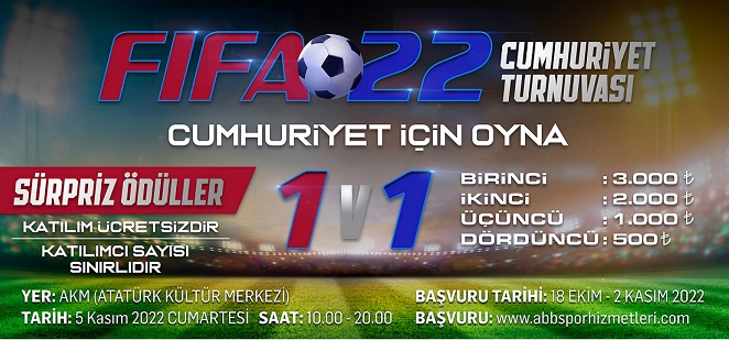 Büyükşehir ‘FİFA 22 Cumhuriyet Turnuvası’ Düzenleyecek