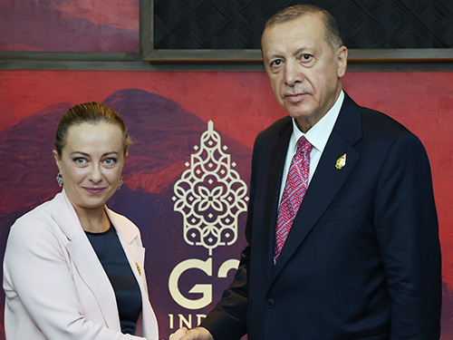 Cumhurbaşkanı Erdoğan, İtalya Başbakanı Meloni ile görüştü