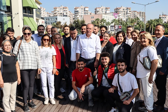 Memleket Partisi Genel Başkanı İnce, Mersin’de esnafı ziyaret etti