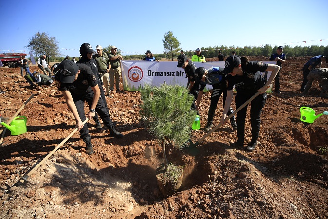 Antalya, Muğla, Isparta ve Burdur’da fidanlar toprakla buluşturuldu