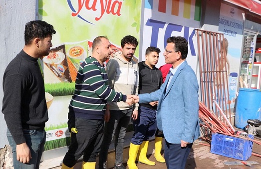 AK Parti Milletvekili Uslu, sel bölgesindeki çalışmalarını sürdürüyor