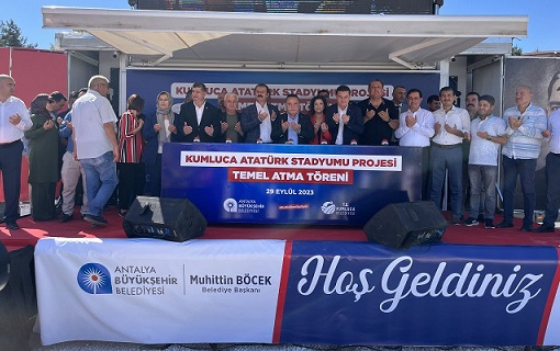 Kumluca Atatürk Stadyumunun Temel Atma Töreni Düzenlendi